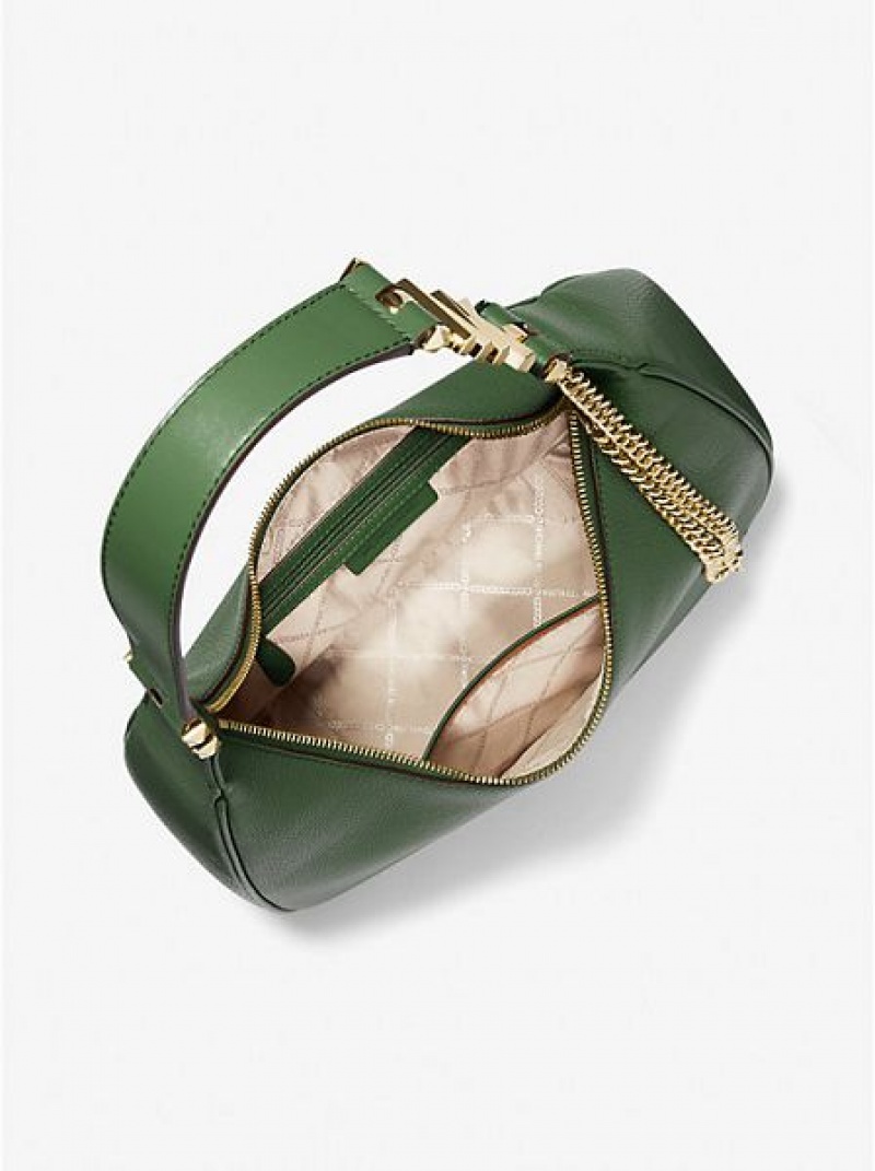 Bolsa De Hombro Michael Kors Piper Large Pebbled Cuero Mujer Verde | 85027RPNO