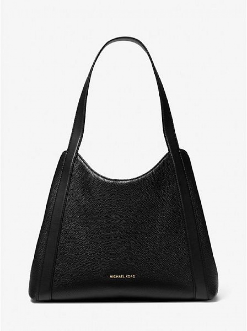 Bolsa De Hombro Michael Kors Rosemary Large Pebbled Cuero Mujer Negras | 74928RGDX