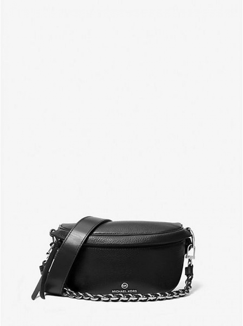 Bolsa De Hombro Michael Kors Slater Extra-small Pebbled Cuero Mujer Negras | 31856ONVH