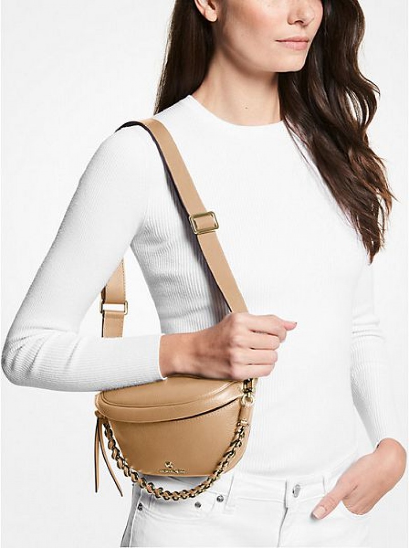 Bolsa De Hombro Michael Kors Slater Extra-small Pebbled Cuero Mujer Marrones | 03548MURC