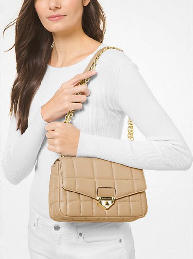 Bolsa De Hombro Michael Kors Soho Large Acolchado Cuero Mujer Marrones | 87102OWBK