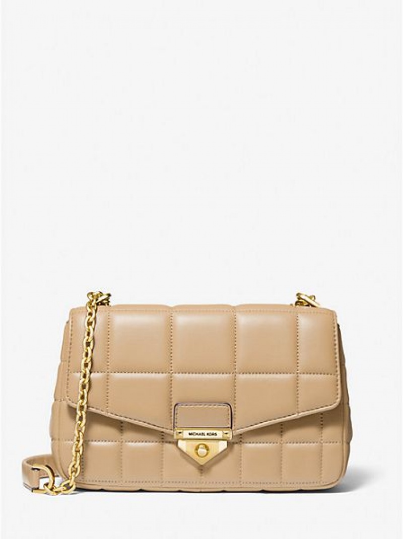 Bolsa De Hombro Michael Kors Soho Large Acolchado Cuero Mujer Marrones | 87102OWBK