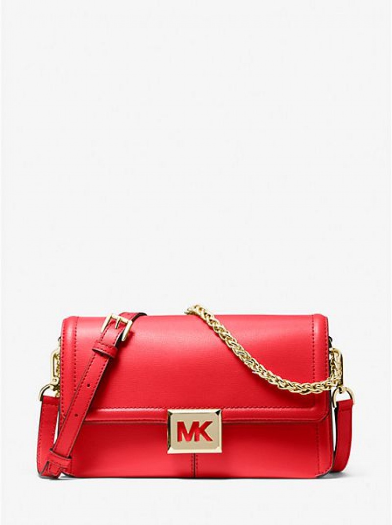 Bolsa De Hombro Michael Kors Sonia Medium Cuero Mujer Rojas | 43507JDKA