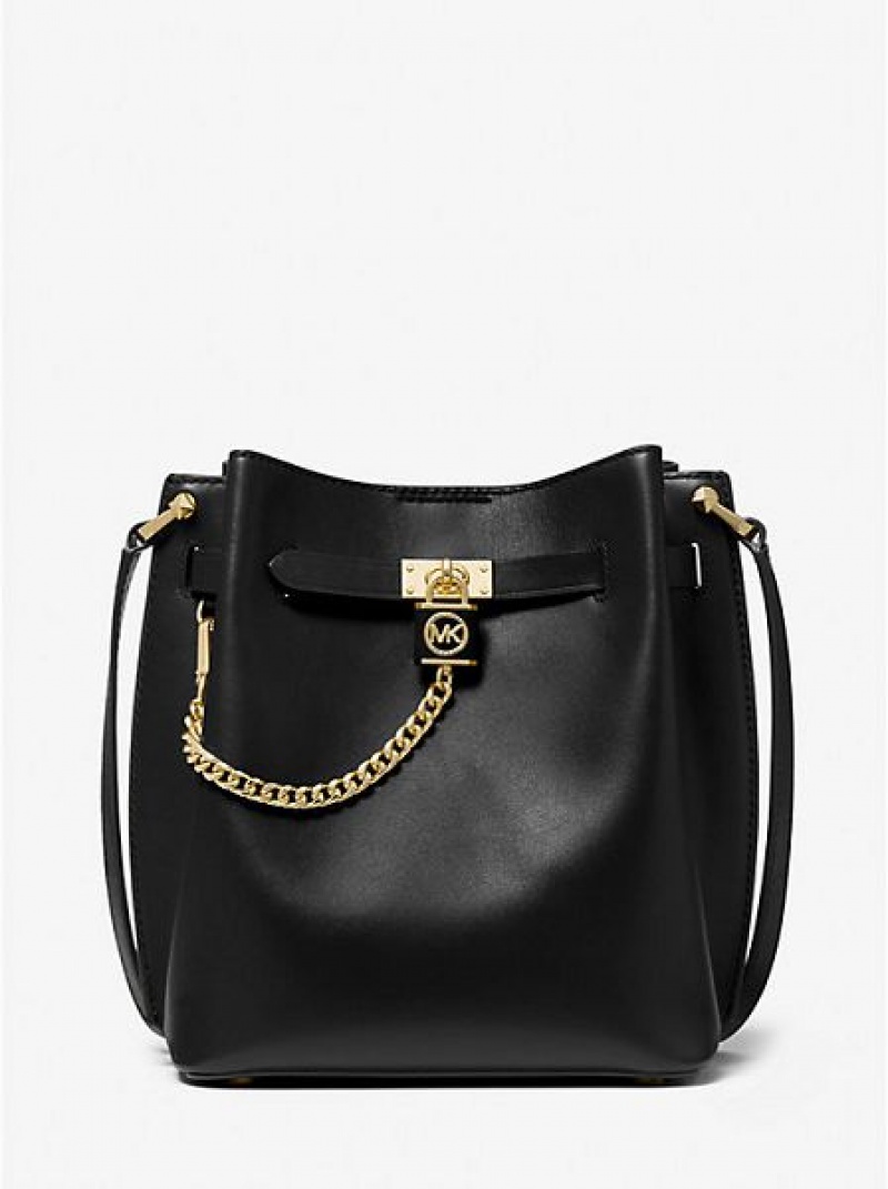 Bolsa De Mensajero Michael Kors Hamilton Legacy Medium Cuero Mujer Negras | 60472PDNW