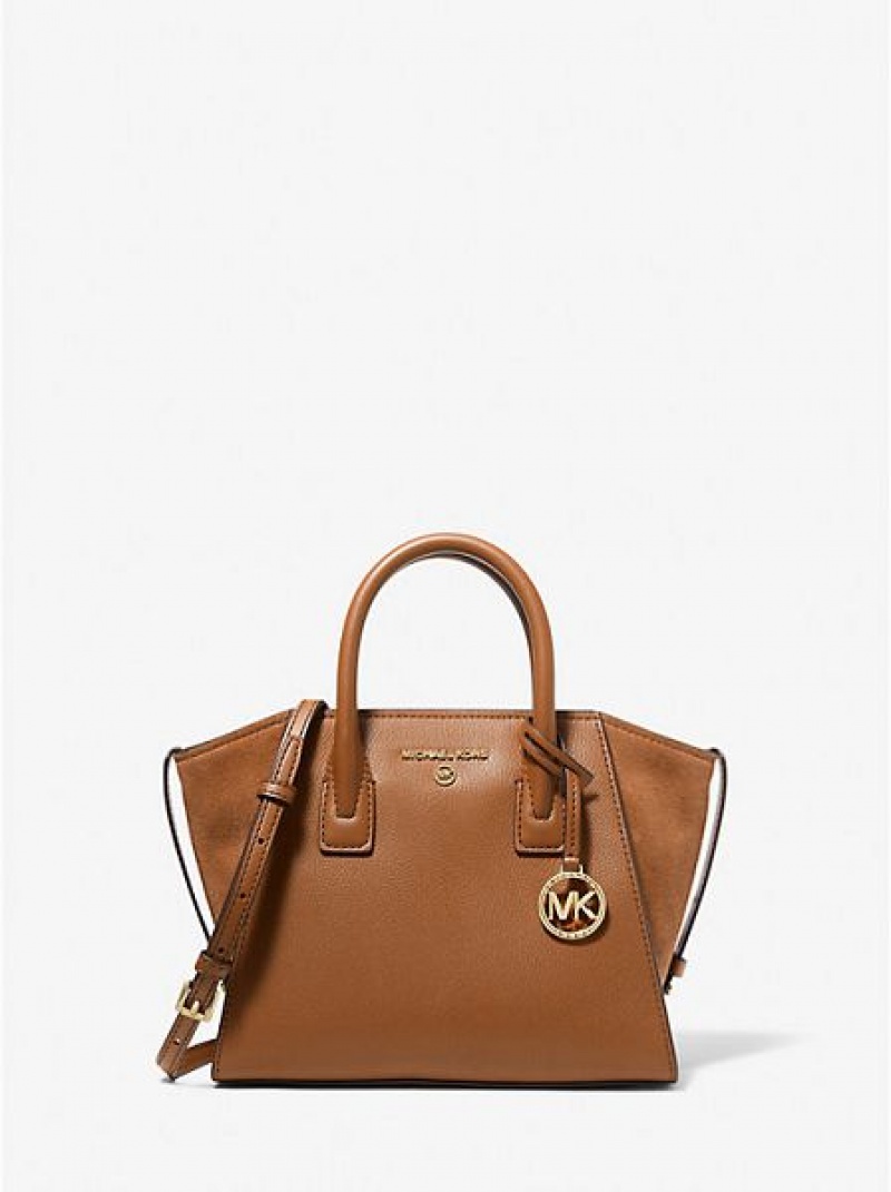 Bolso Satchel Michael Kors Avril Small Cuero Mujer Marrones | 17930RDTF