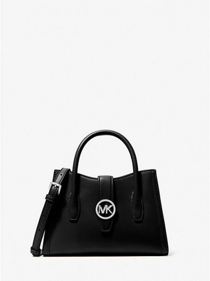 Bolso Satchel Michael Kors Gabby Small Faux Cuero Mujer Negras | 24579HXZA