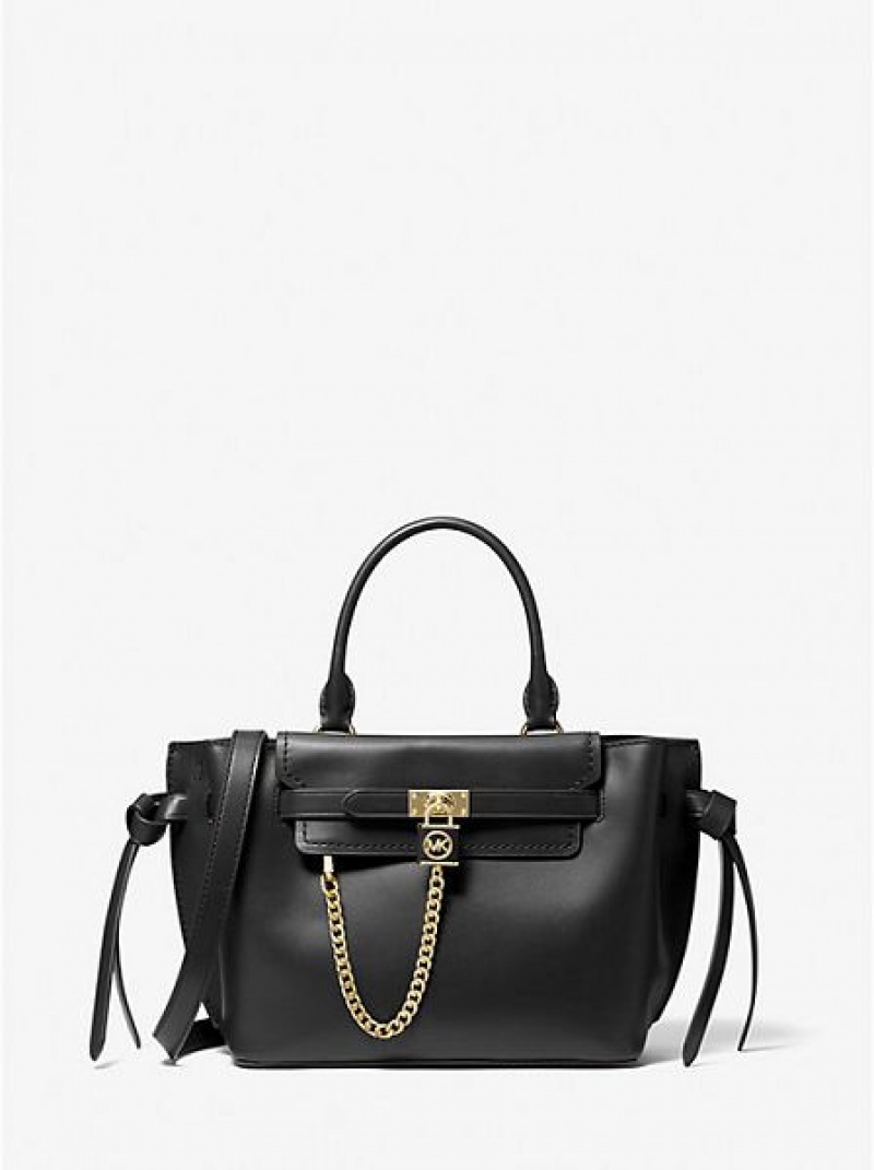 Bolso Satchel Michael Kors Hamilton Legacy Small Cuero Belted Mujer Negras | 84126OTIR