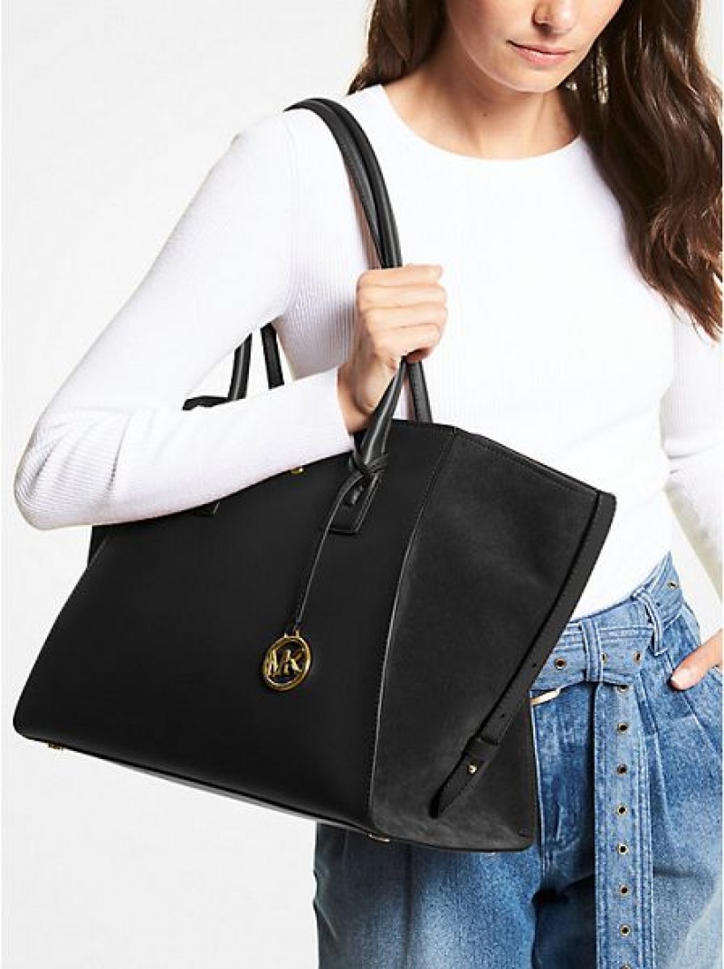 Bolso Tote Michael Kors Avril Extra-large Cuero Mujer Negras | 04781DGWY