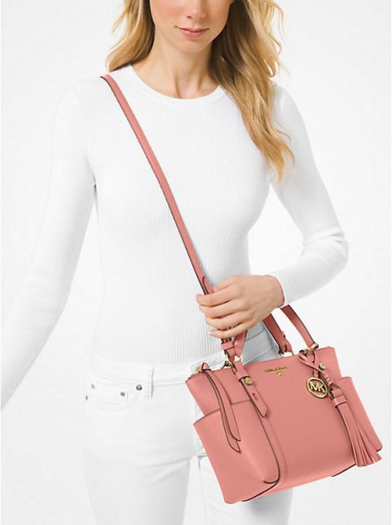 Bolso Tote Michael Kors Sullivan Small Saffiano Cuero Mujer Rosas | 36018GLJK