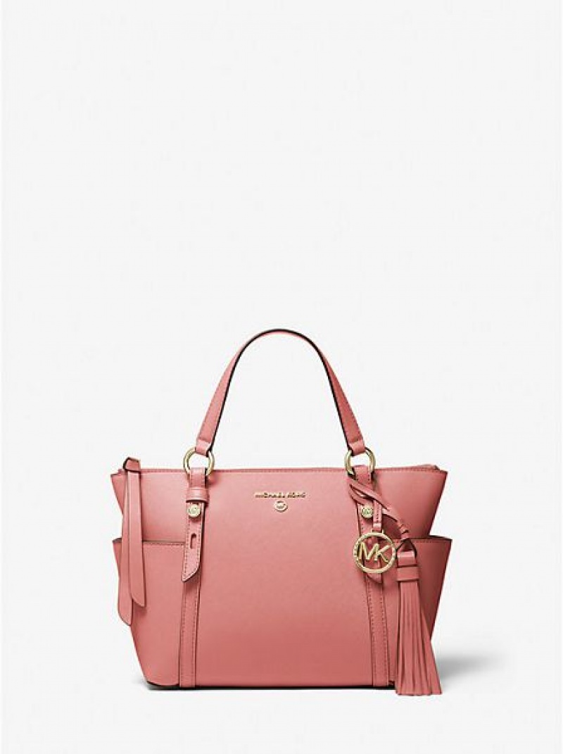 Bolso Tote Michael Kors Sullivan Small Saffiano Cuero Mujer Rosas | 36018GLJK