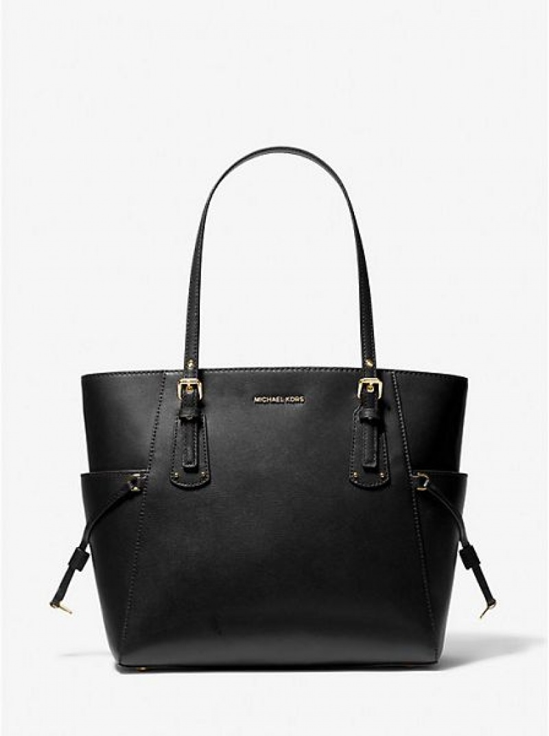 Bolso Tote Michael Kors Voyager Small Cuero Mujer Negras | 89576INCX