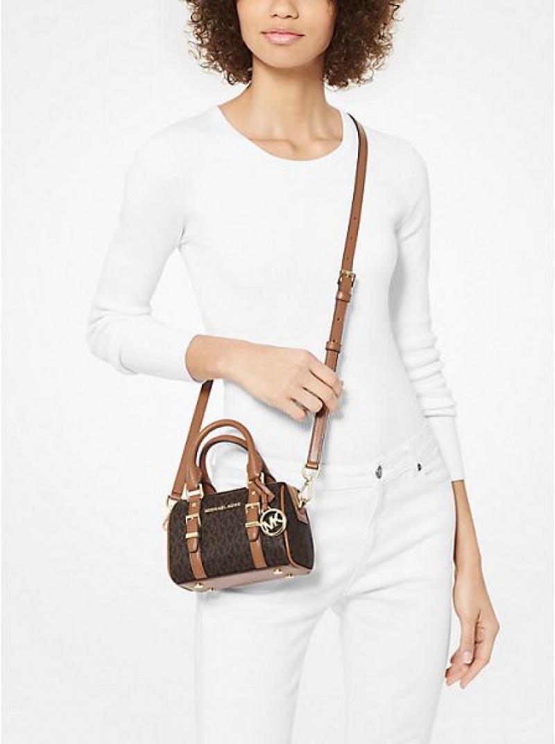 Bolsos Cruzados Michael Kors Bedford Legacy Extra-small Logo Duffle Mujer Marrones | 24578GUKJ