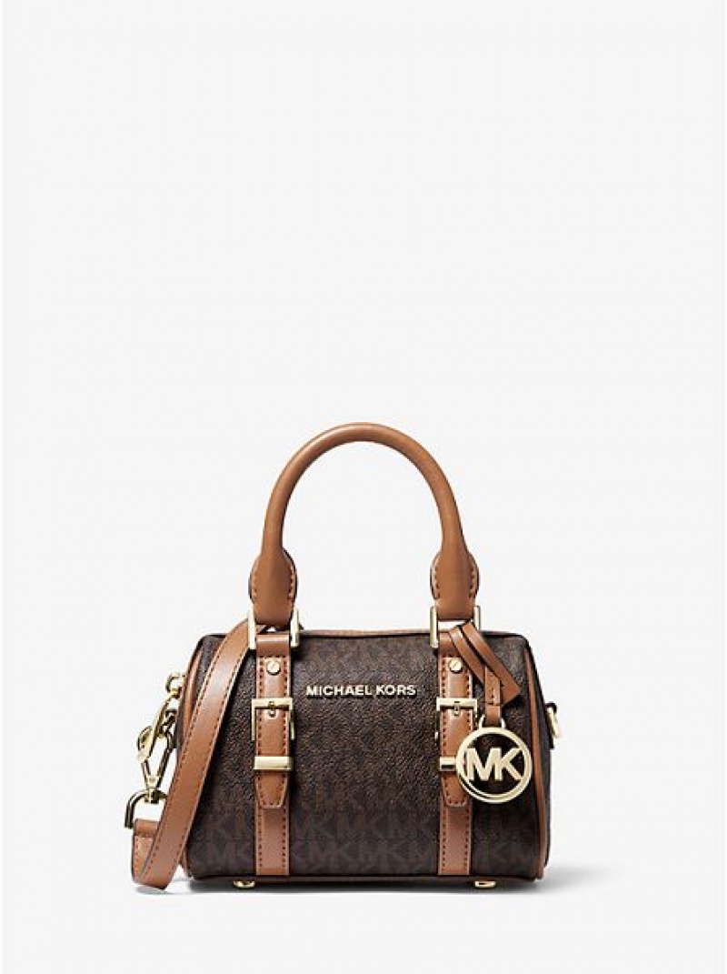 Bolsos Cruzados Michael Kors Bedford Legacy Extra-small Logo Duffle Mujer Marrones | 15938KWRT