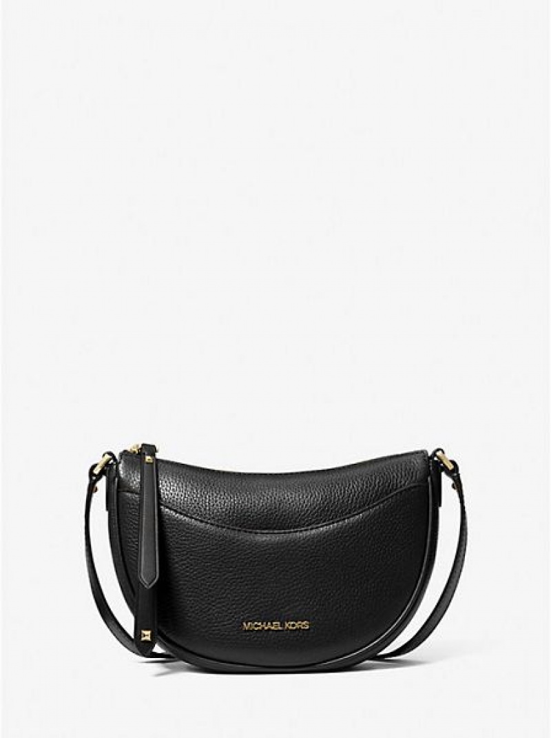 Bolsos Cruzados Michael Kors Dover Small Cuero Mujer Negras | 72085BUFZ