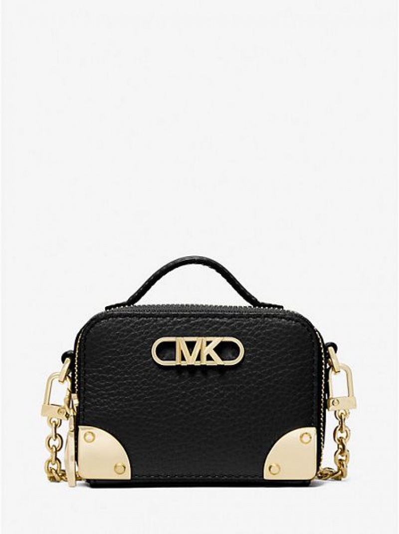 Bolsos Cruzados Michael Kors Estelle Micro Pebbled Cuero Mujer Negras | 96538BRAE