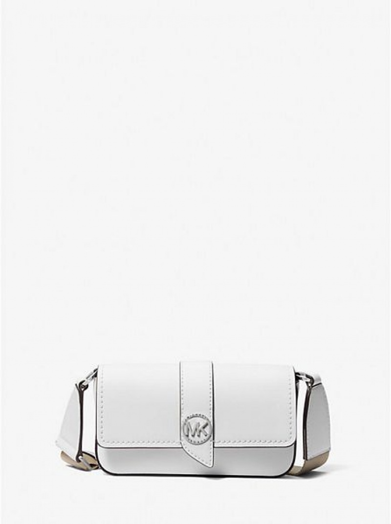 Bolsos Cruzados Michael Kors Greenwich Extra-small Saffiano Cuero Sling Mujer Blancas | 71982RWNG