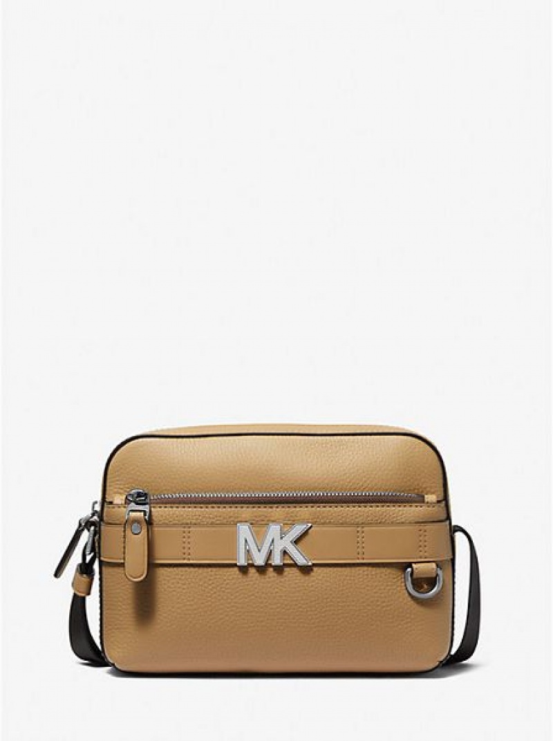 Bolsos Cruzados Michael Kors Hudson Pebbled Cuero Utility Hombre Marrones | 49230AZKD