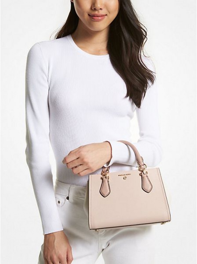 Bolsos Cruzados Michael Kors Marilyn Small Color-block Saffiano Cuero Mujer Rosas | 75162EFAV