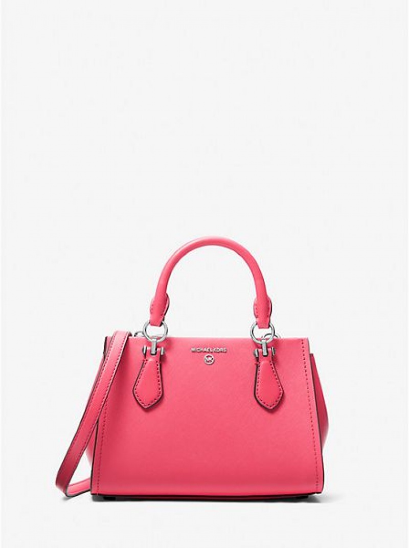 Bolsos Cruzados Michael Kors Marilyn Small Saffiano Cuero Mujer Rosas | 67523TUCB