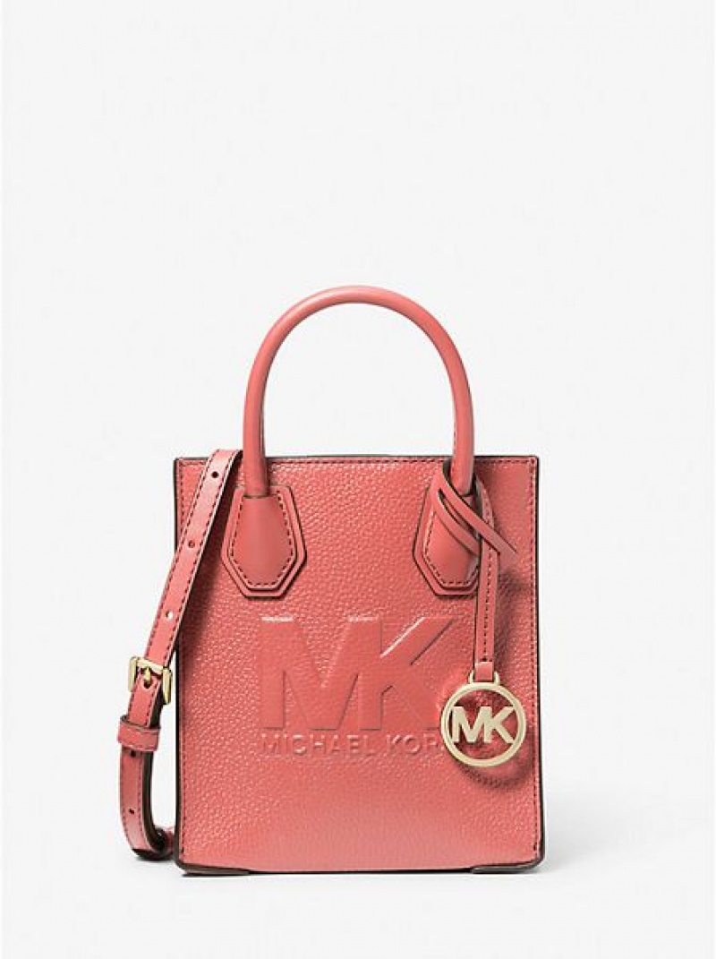 Bolsos Cruzados Michael Kors Mercer Extra-small Pebbled Cuero Mujer Rosas | 81357TUKQ