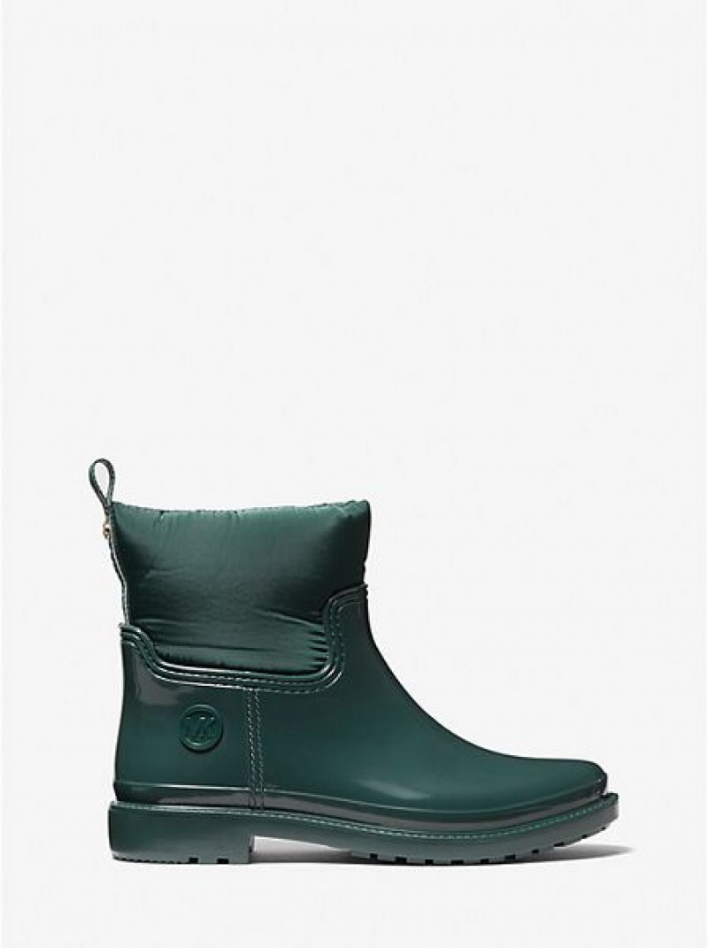 Botas de Lluvia Michael Kors Blakely Logo Tape Pvc And Nylon Mujer Verde | 15493SMEL