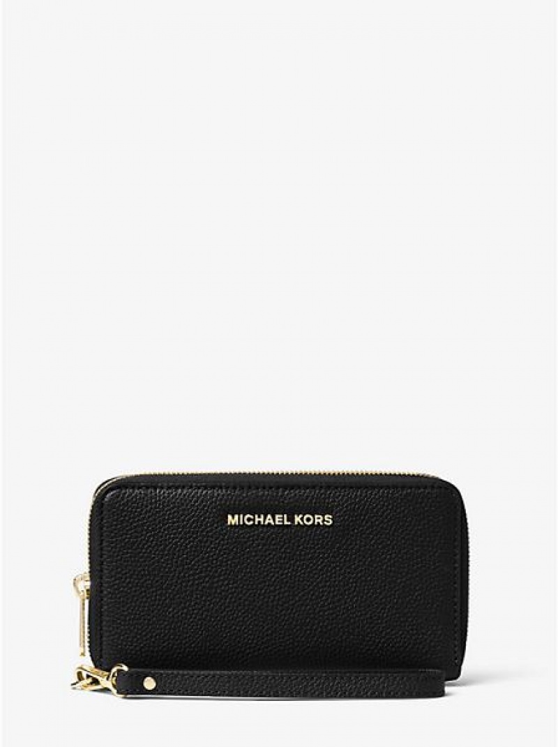 Carteras Michael Kors Large Cuero Smartphone Mujer Negras | 38245EWKU