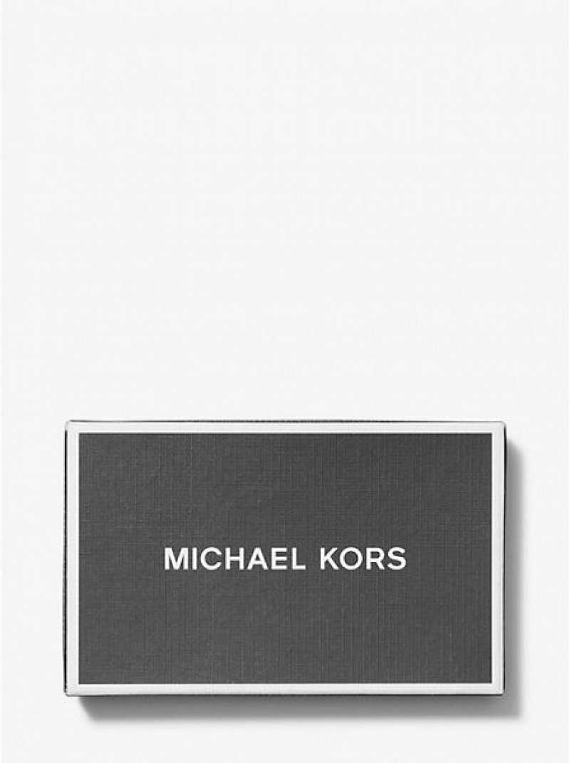 Carteras Michael Kors Logo Zip-around Card Case Hombre Negras Azul Marino | 08256VRFQ