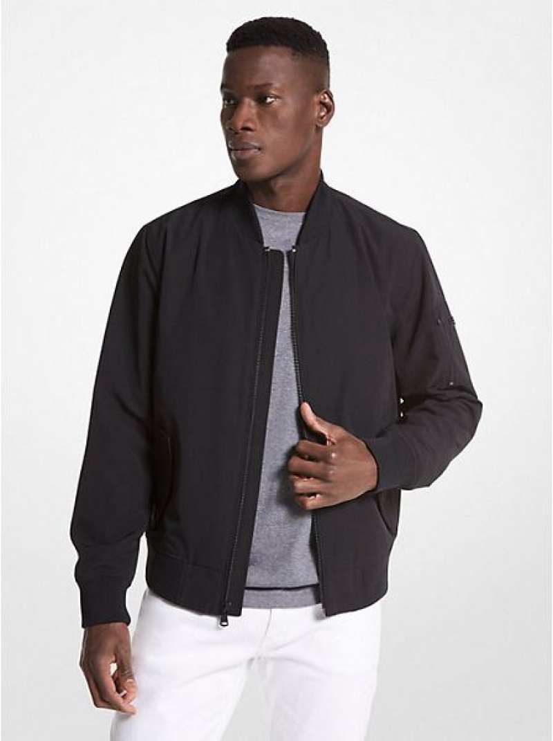 Chaquetas Michael Kors Woven Bomber Hombre Negras | 19082CRGB