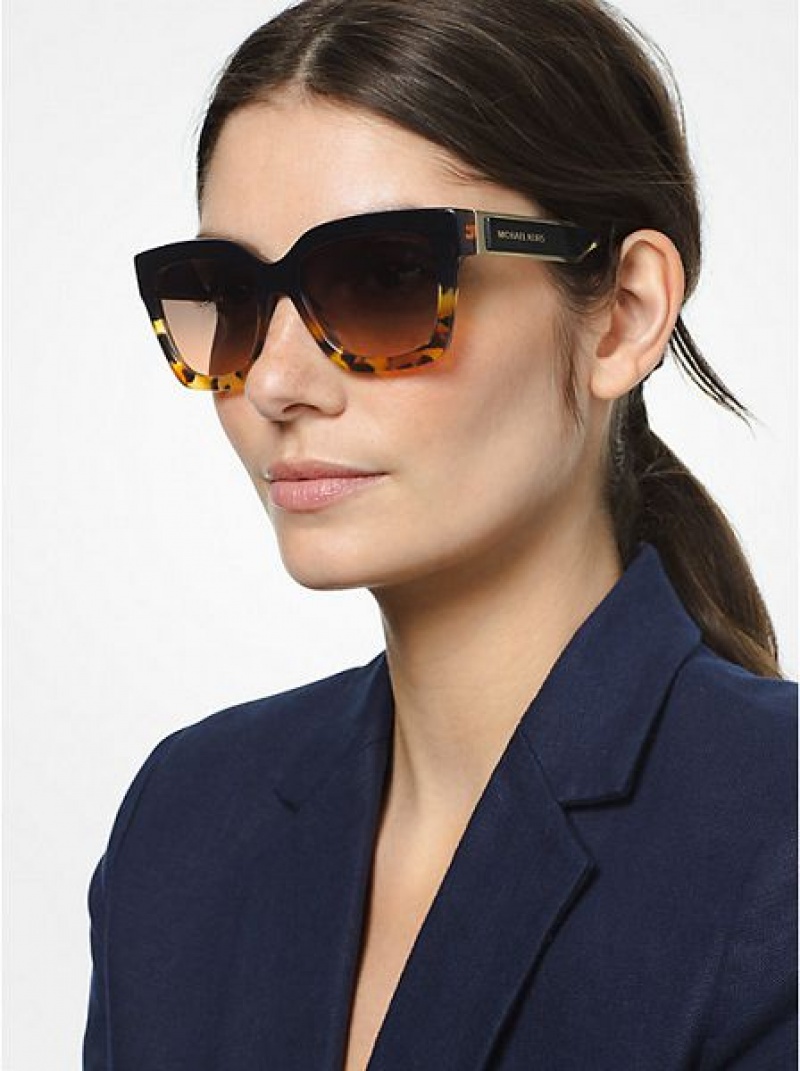 Gafas de Sol Michael Kors Berkshires Mujer Negras Marrones | 14605JSFE