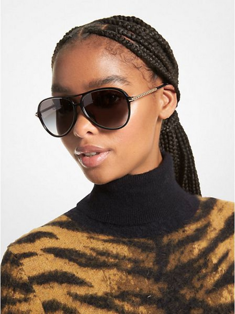 Gafas de Sol Michael Kors Breckenridge Mujer Negras | 12649BEOM