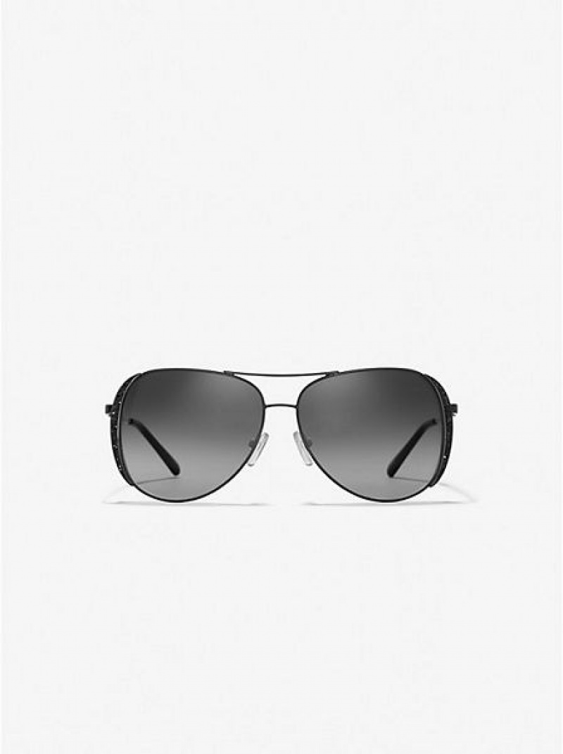 Gafas de Sol Michael Kors Chelsea Glam Mujer Negras | 17928MNIW