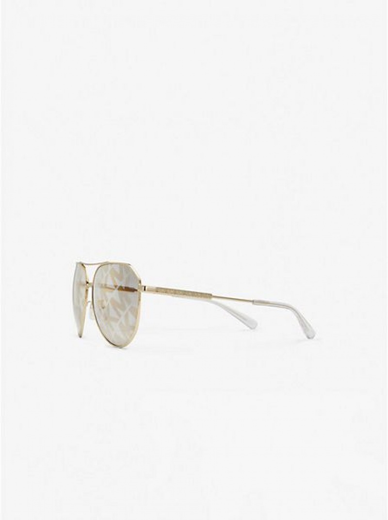 Gafas de Sol Michael Kors Cheyenne Mujer Plateadas Doradas | 30562RLND