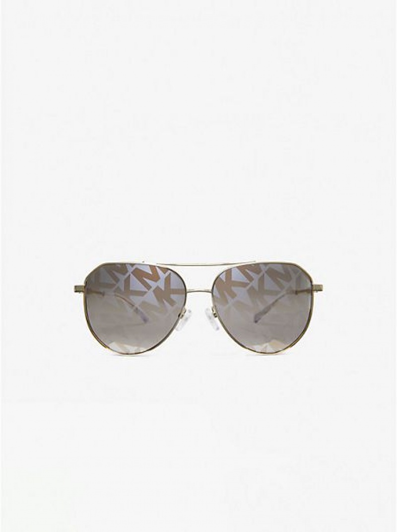 Gafas de Sol Michael Kors Cheyenne Mujer Plateadas Doradas | 30562RLND