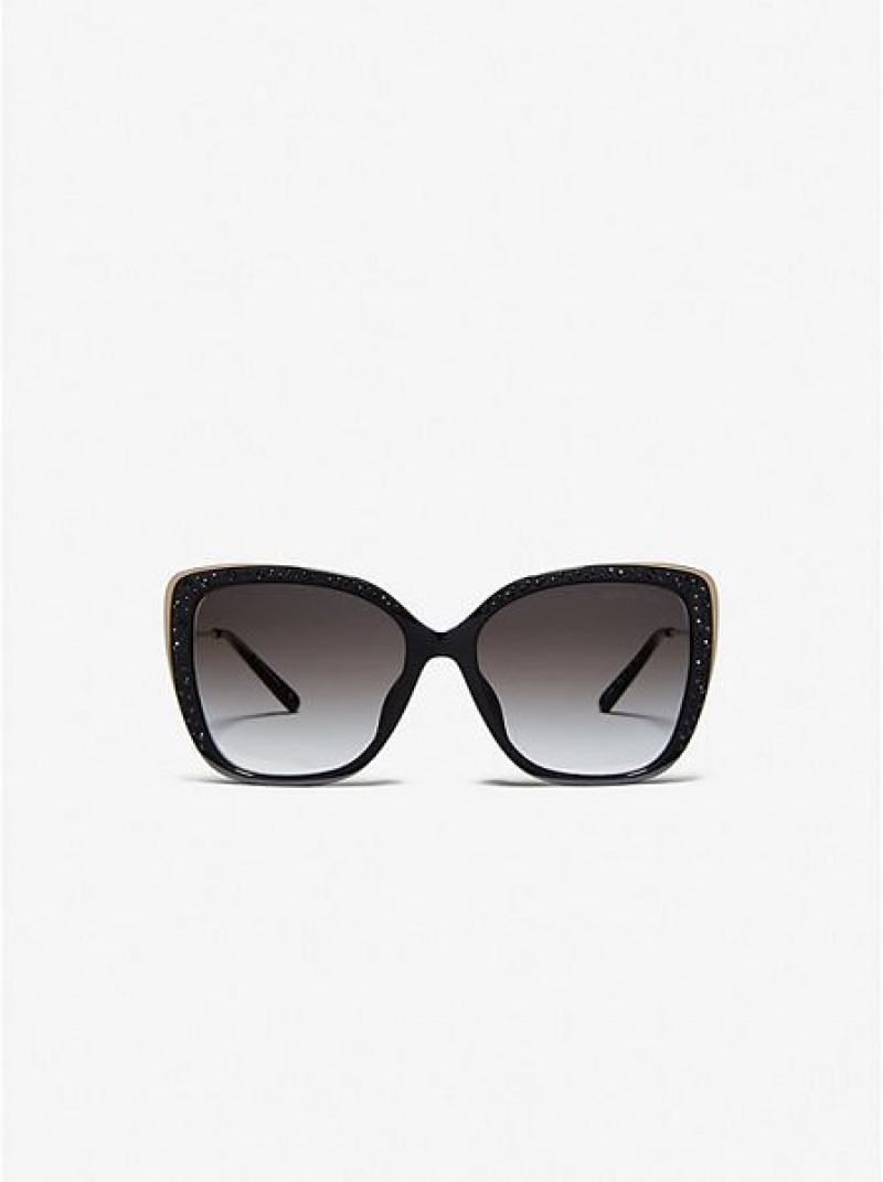 Gafas de Sol Michael Kors East Hampton Mujer Negras | 04283DVQT