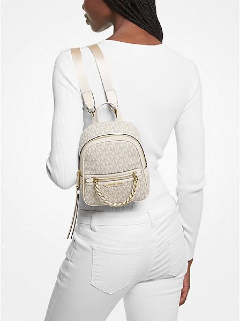 Mochila Michael Kors Elliot Extra-small Logo Mujer Creme | 46910VXIW