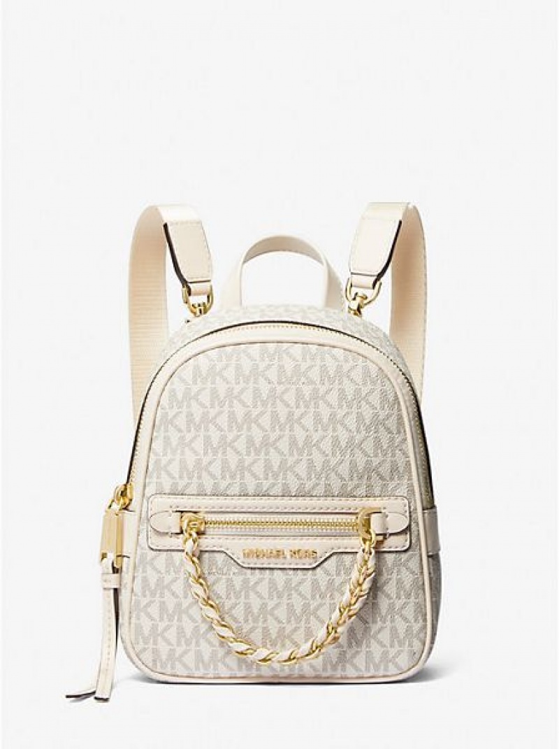 Mochila Michael Kors Elliot Extra-small Logo Mujer Creme | 46910VXIW