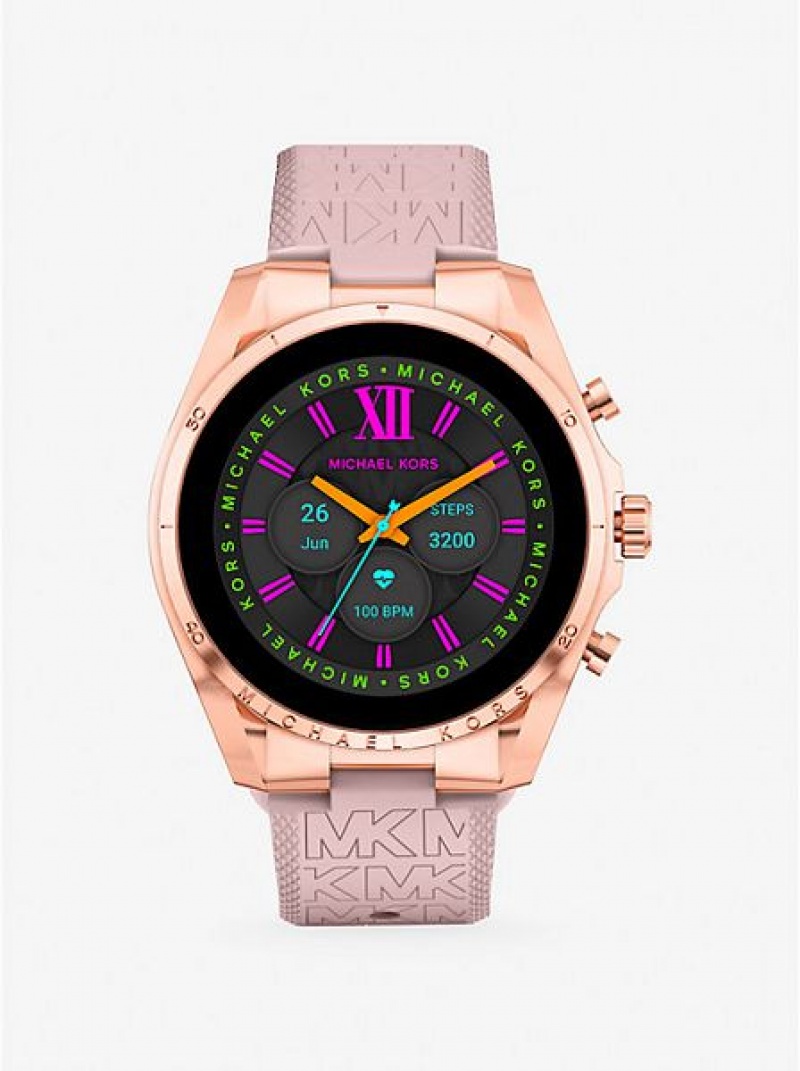 Relojes Michael Kors Gen 6 Bradshaw And Logo Silicona Smart Mujer Rosas Doradas | 82935JAHM