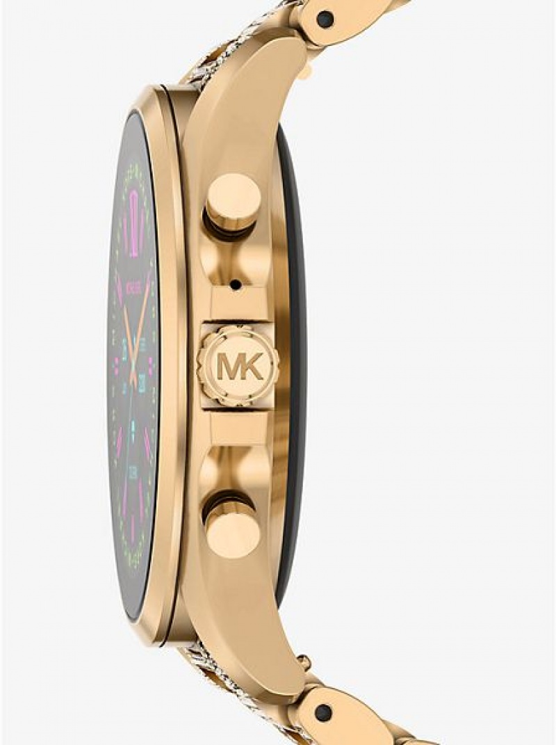 Relojes Michael Kors Gen 6 Bradshaw Pave Smart Mujer Doradas | 27619QHCB