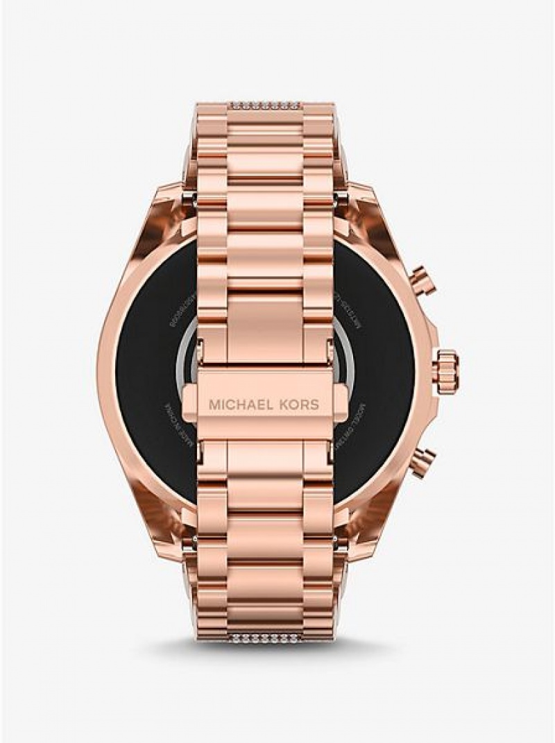 Relojes Michael Kors Gen 6 Bradshaw Pave Smart Mujer Rosas Doradas | 48071UVWX