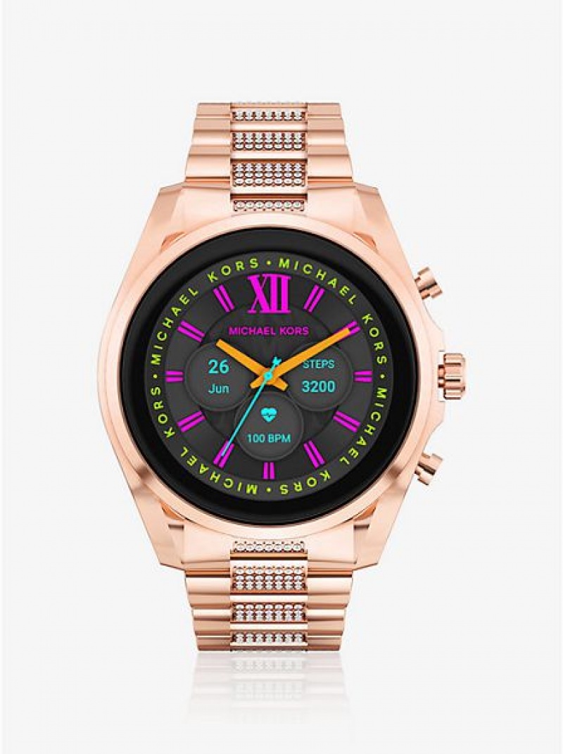 Relojes Michael Kors Gen 6 Bradshaw Pave Smart Hombre Rosas Doradas | 38764NRHT