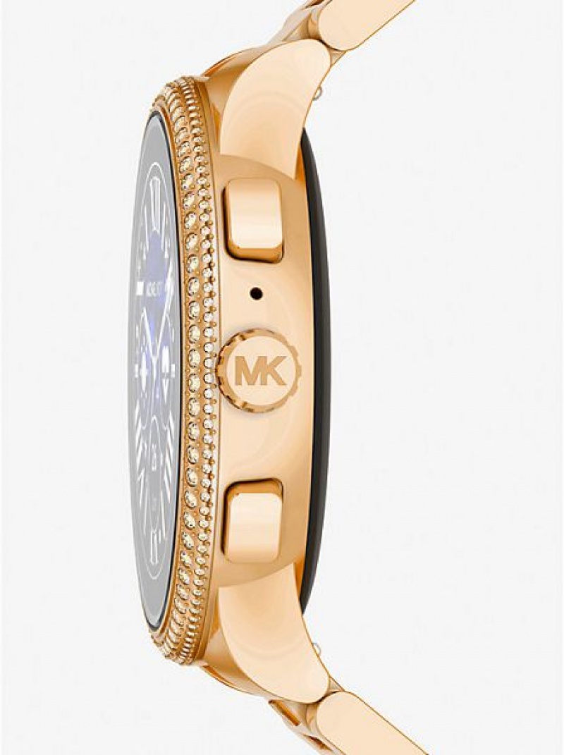 Relojes Michael Kors Gen 6 Camille Pave Smart Hombre Doradas | 37594XLQH