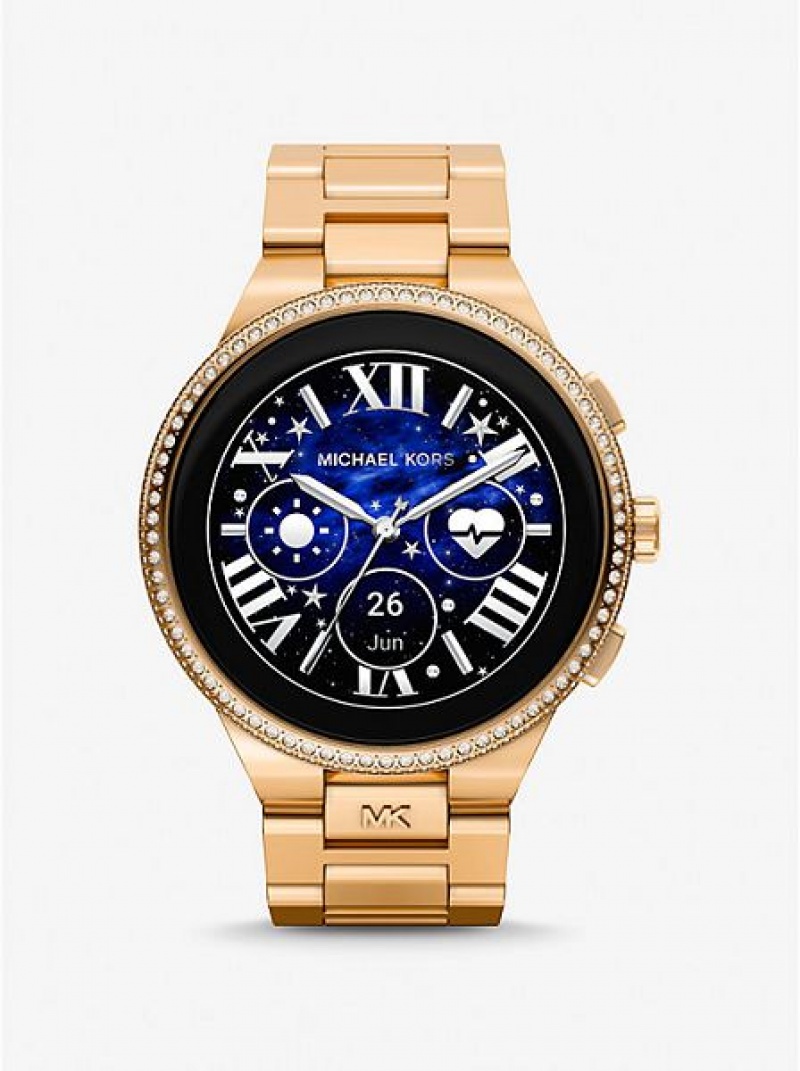 Relojes Michael Kors Gen 6 Camille Pave Smart Hombre Doradas | 37594XLQH