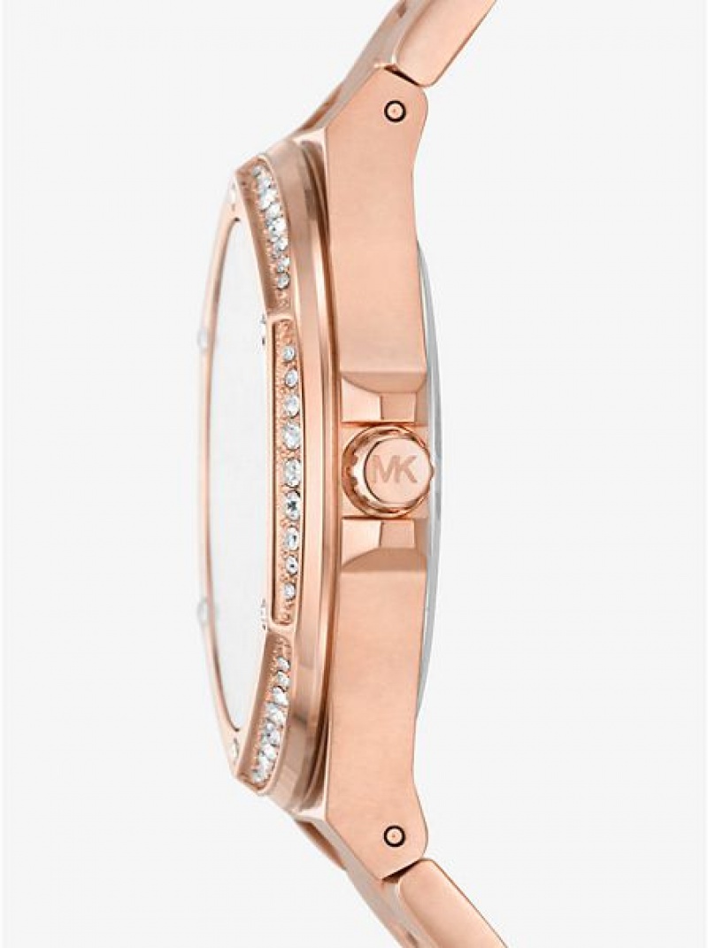 Relojes Michael Kors Lennox Pave Mujer Rosas Doradas | 71920KPOD