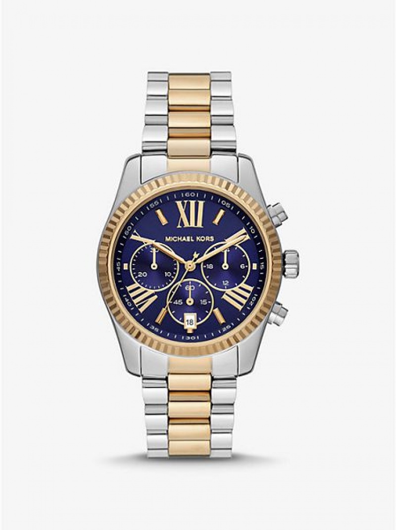 Relojes Michael Kors Lexington Mujer Plateadas Doradas | 12483AXRU