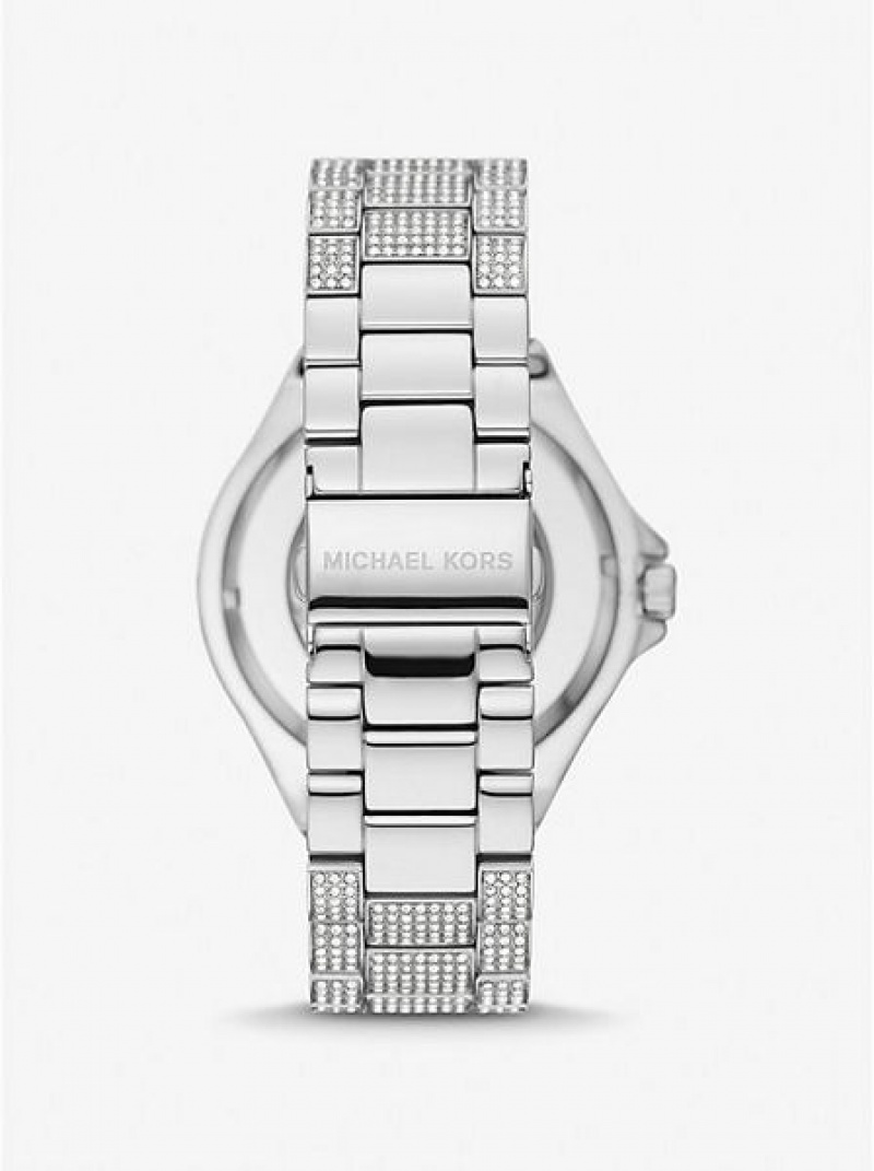 Relojes Michael Kors Limited-edition Oversized Lennox Pave Hombre Plateadas | 60735SUAE