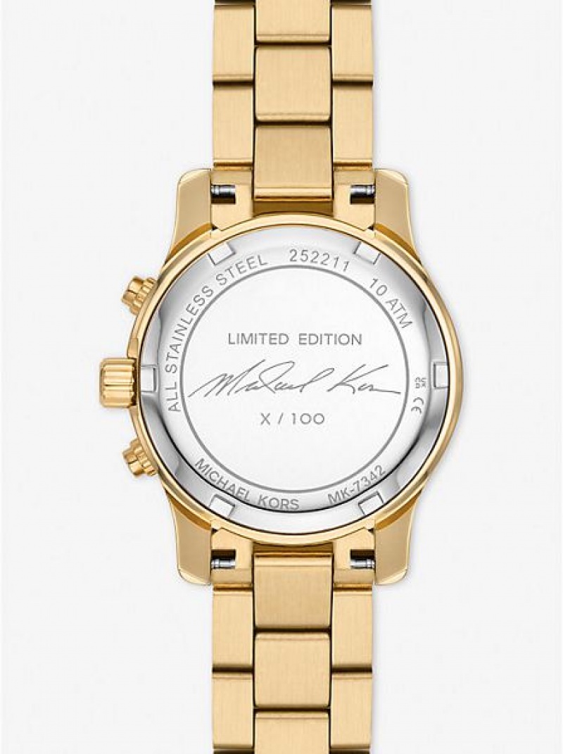 Relojes Michael Kors Limited-edition Runway 18k Stainless Steel Wrap Mujer Doradas | 01486EMCF