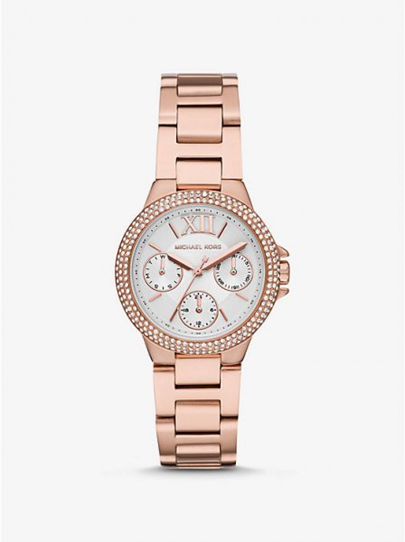 Relojes Michael Kors Mini Camille Pave Mujer Rosas Doradas | 50817EMCJ