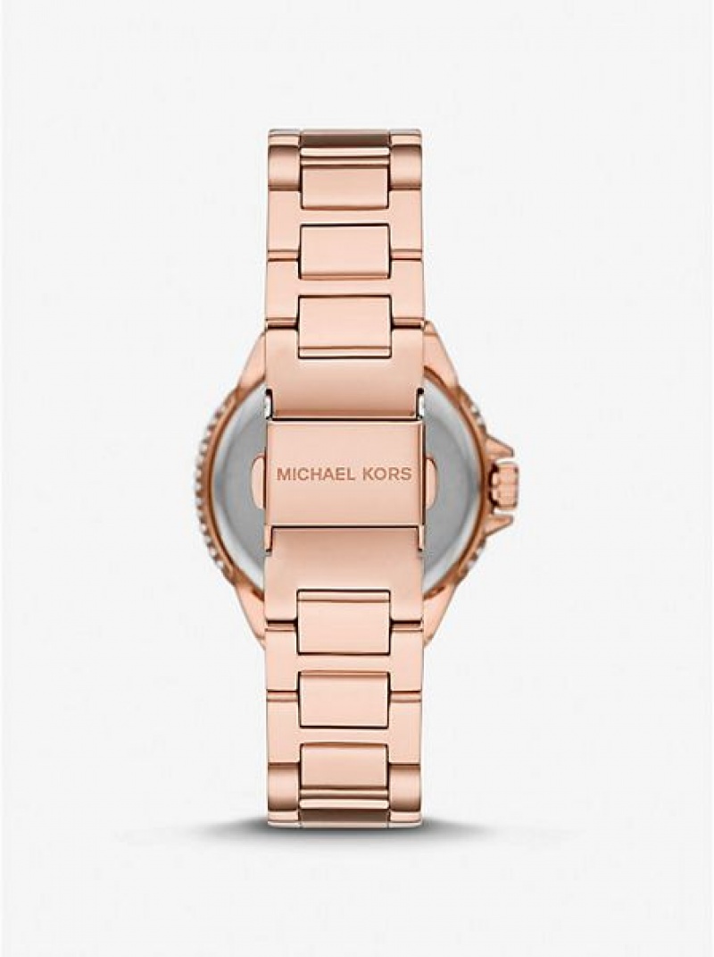 Relojes Michael Kors Mini Camille Pave Mujer Rosas Doradas | 73596VOAD