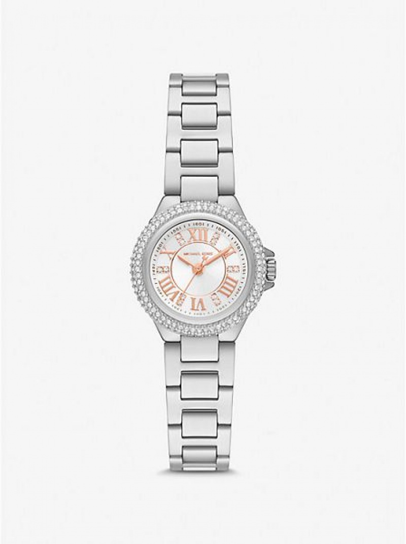 Relojes Michael Kors Mini Camille Pave Mujer Plateadas | 76809VEKZ