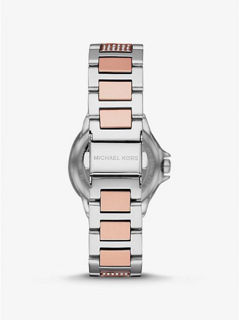 Relojes Michael Kors Mini Camille Pave Mujer Plateadas Rosas | 51794AQVP